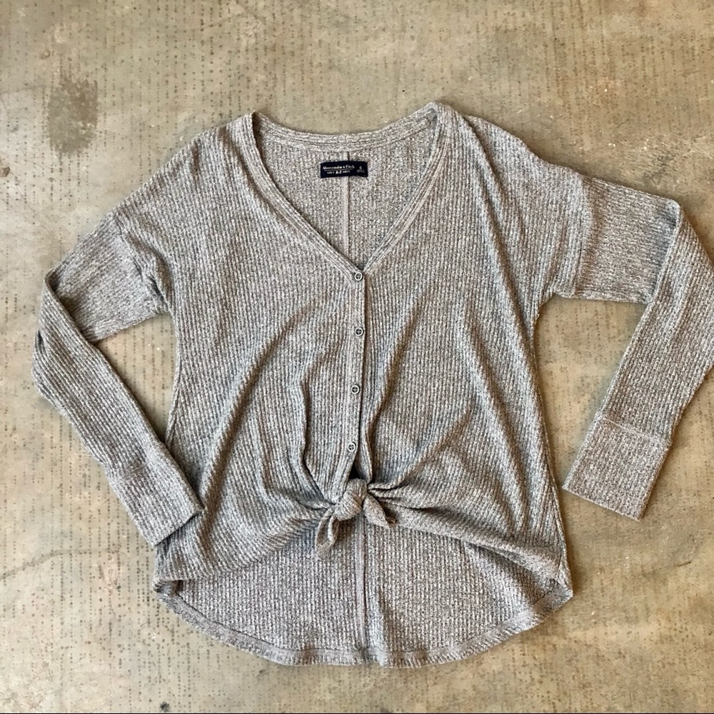 Abercrombie & Fitch Cozy Tie Front Button-Up